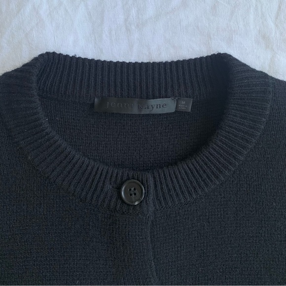 Jenni Kayne Cooper Wool Cashmere Crewneck Button Knit Cardigan Sweater Black - Picture 8 of 14